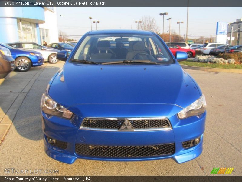 Octane Blue Metallic / Black 2010 Mitsubishi Lancer GTS