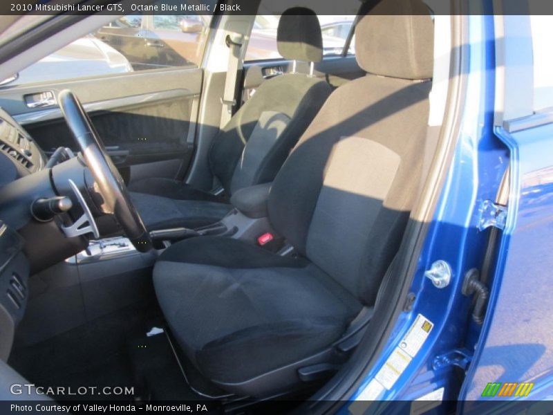 Octane Blue Metallic / Black 2010 Mitsubishi Lancer GTS