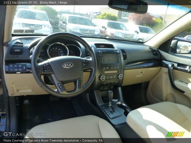 Ebony Black / Beige 2011 Kia Sorento EX V6