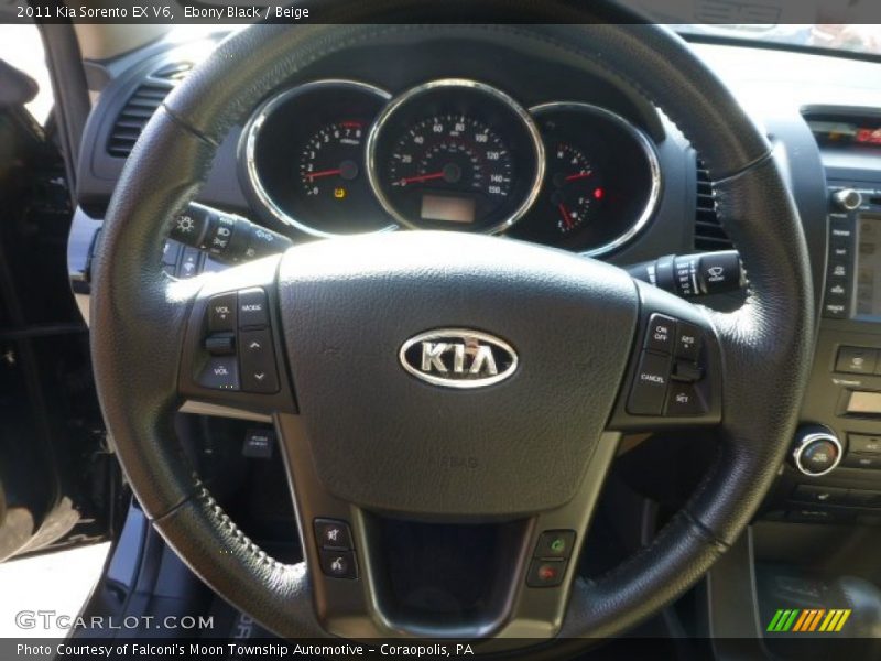 Ebony Black / Beige 2011 Kia Sorento EX V6