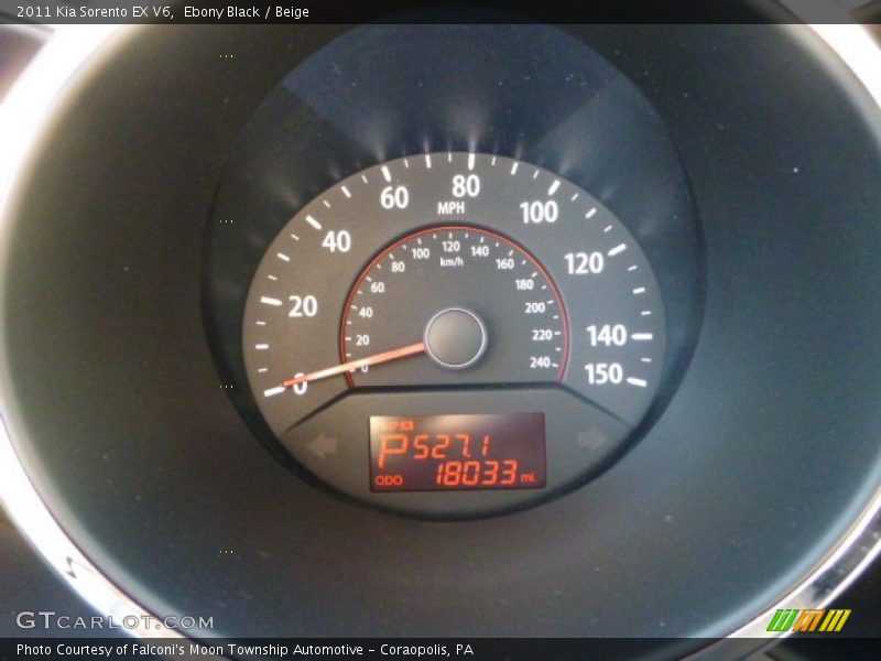 Ebony Black / Beige 2011 Kia Sorento EX V6