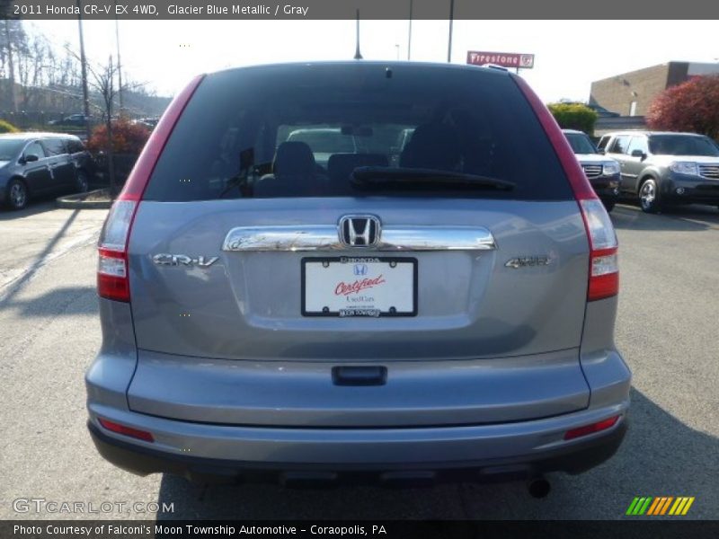 Glacier Blue Metallic / Gray 2011 Honda CR-V EX 4WD
