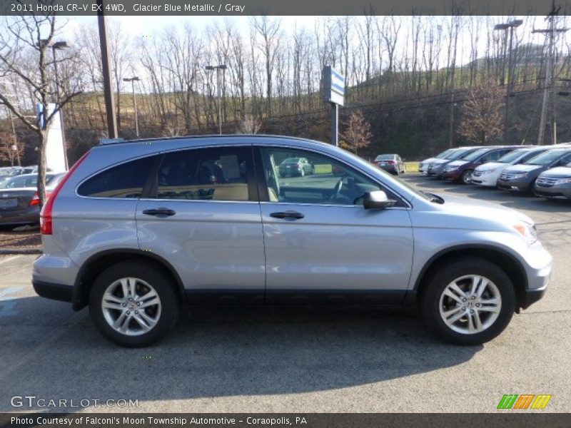 Glacier Blue Metallic / Gray 2011 Honda CR-V EX 4WD