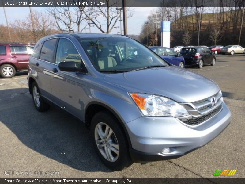 Glacier Blue Metallic / Gray 2011 Honda CR-V EX 4WD