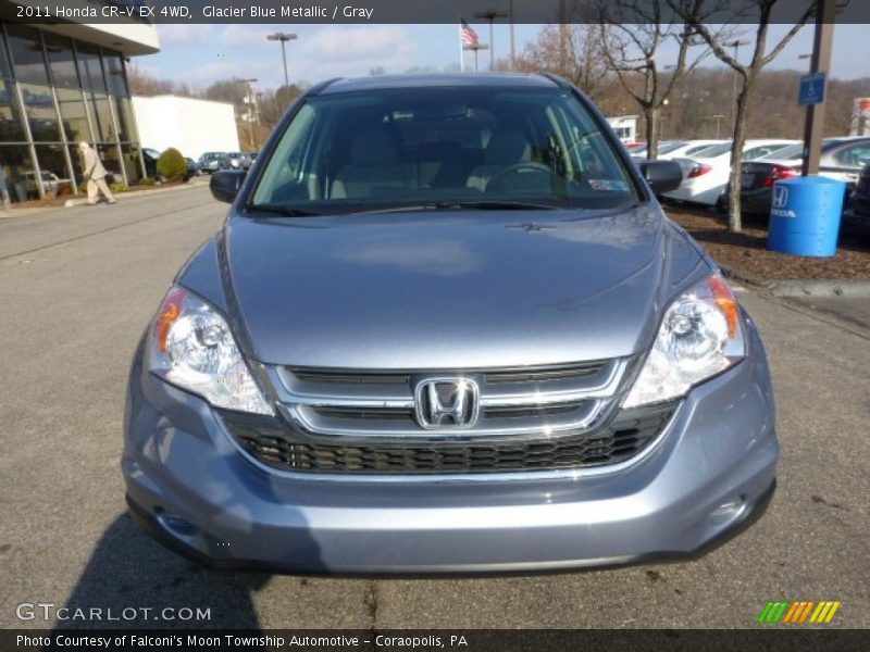 Glacier Blue Metallic / Gray 2011 Honda CR-V EX 4WD