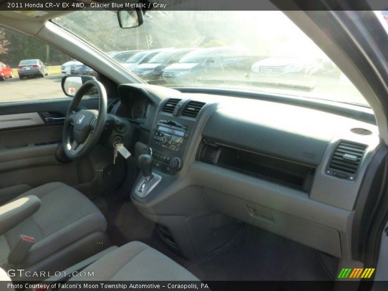 Glacier Blue Metallic / Gray 2011 Honda CR-V EX 4WD