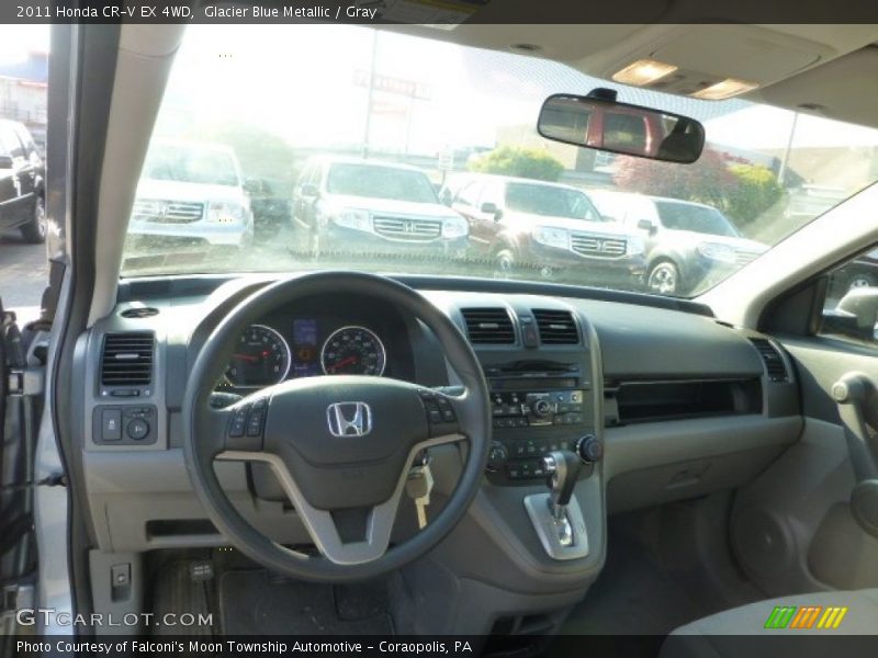 Glacier Blue Metallic / Gray 2011 Honda CR-V EX 4WD