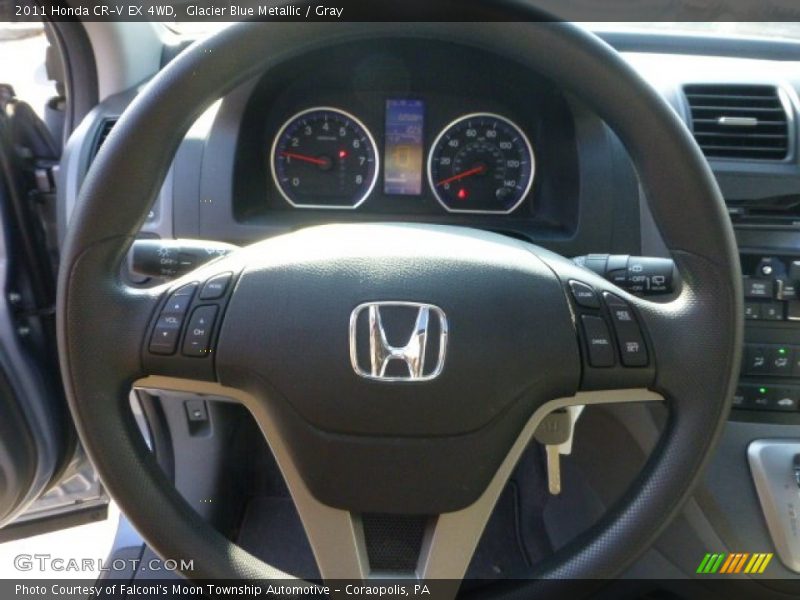 Glacier Blue Metallic / Gray 2011 Honda CR-V EX 4WD