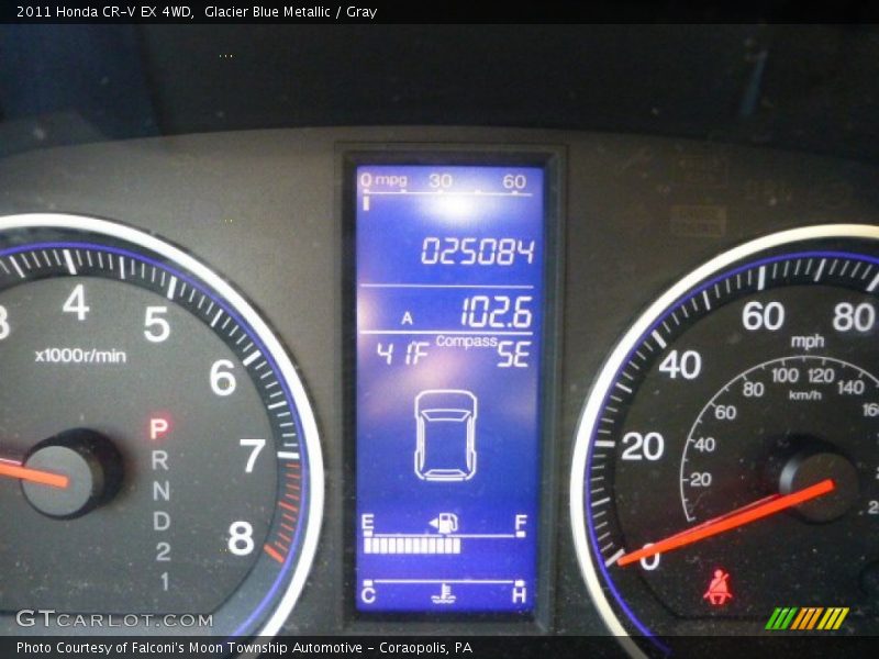Glacier Blue Metallic / Gray 2011 Honda CR-V EX 4WD