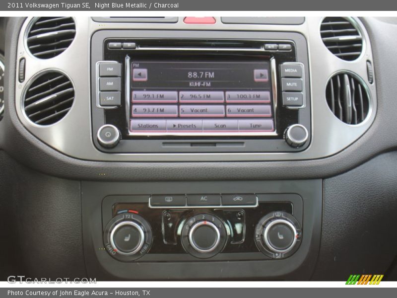 Night Blue Metallic / Charcoal 2011 Volkswagen Tiguan SE