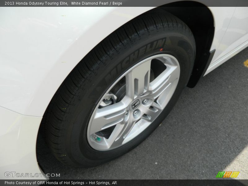White Diamond Pearl / Beige 2013 Honda Odyssey Touring Elite