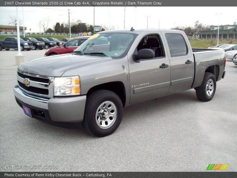 Graystone Metallic / Dark Titanium Gray 2007 Chevrolet Silverado 1500 LS Crew Cab 4x4