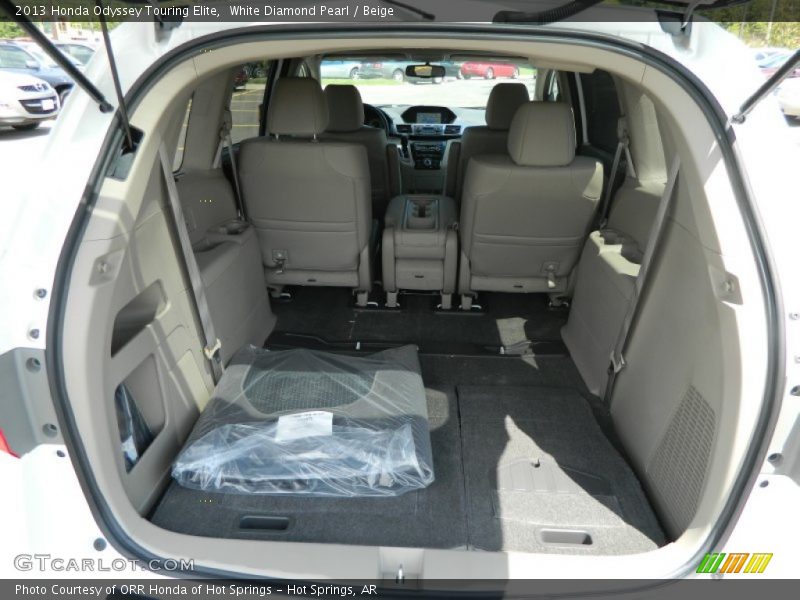 White Diamond Pearl / Beige 2013 Honda Odyssey Touring Elite
