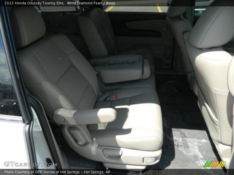 White Diamond Pearl / Beige 2013 Honda Odyssey Touring Elite