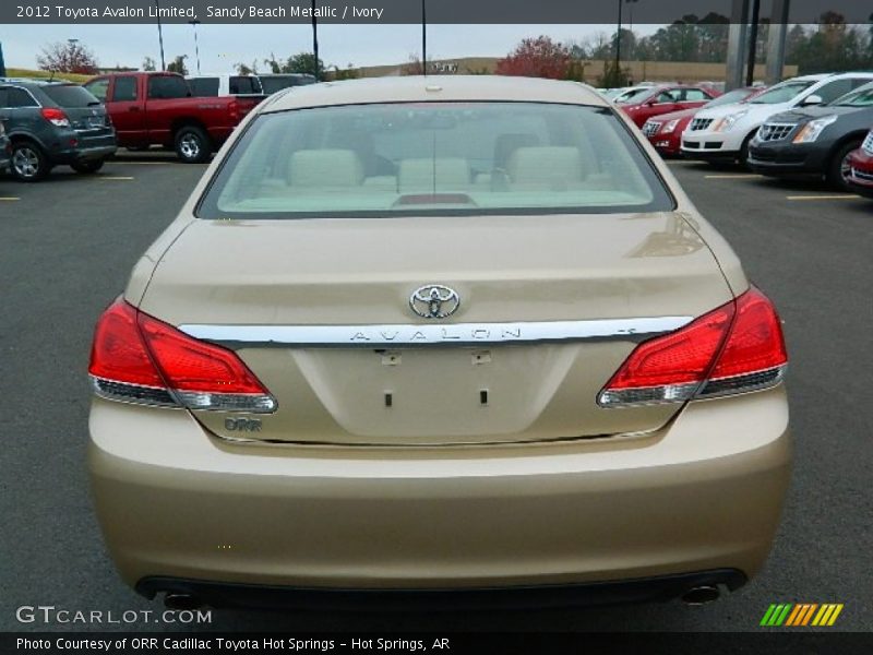 Sandy Beach Metallic / Ivory 2012 Toyota Avalon Limited