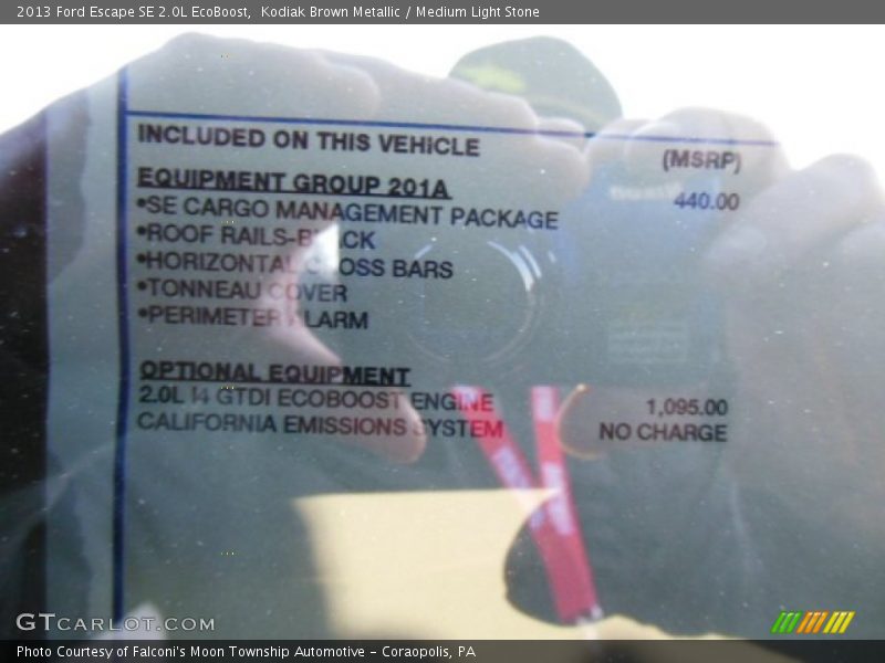 Kodiak Brown Metallic / Medium Light Stone 2013 Ford Escape SE 2.0L EcoBoost