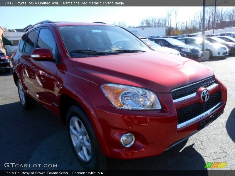 Barcelona Red Metallic / Sand Beige 2012 Toyota RAV4 Limited 4WD