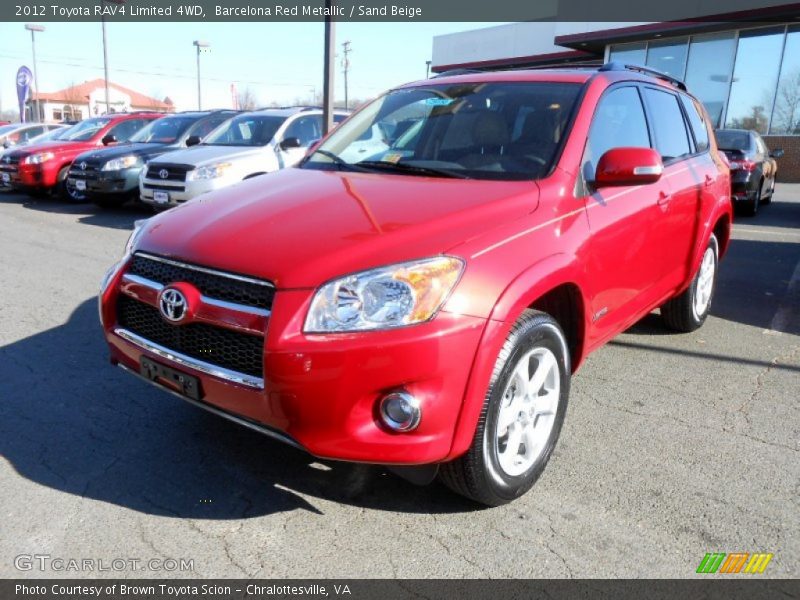 Barcelona Red Metallic / Sand Beige 2012 Toyota RAV4 Limited 4WD