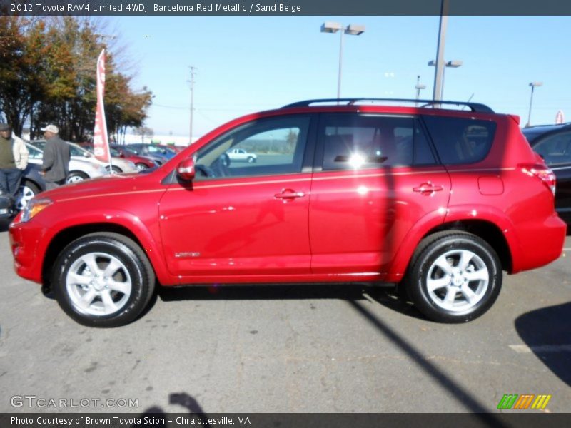Barcelona Red Metallic / Sand Beige 2012 Toyota RAV4 Limited 4WD