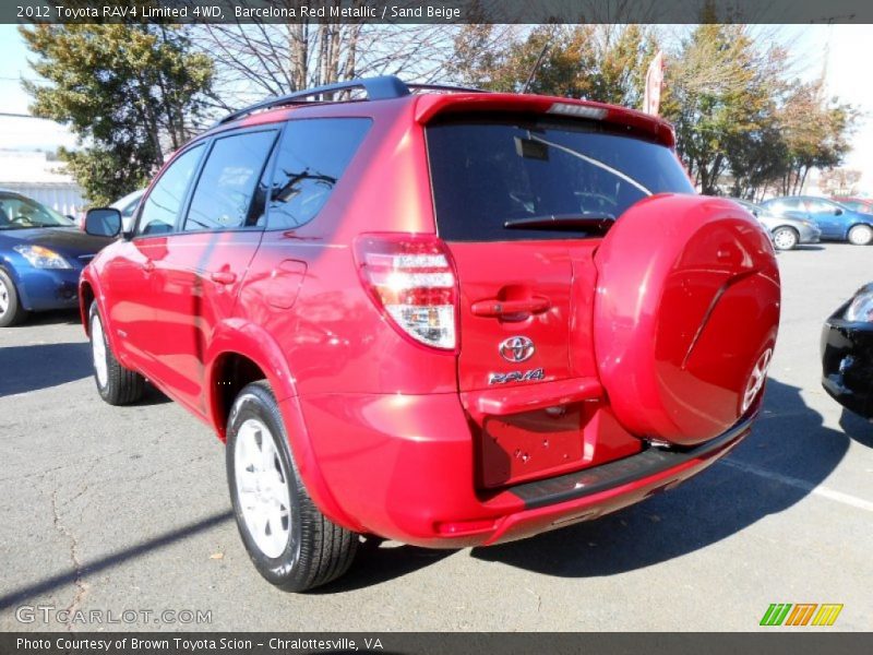 Barcelona Red Metallic / Sand Beige 2012 Toyota RAV4 Limited 4WD
