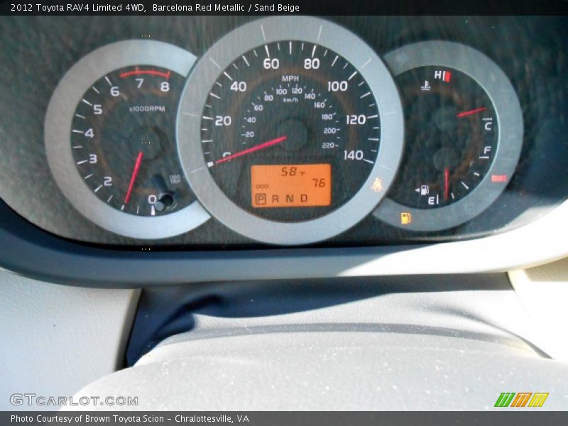 Barcelona Red Metallic / Sand Beige 2012 Toyota RAV4 Limited 4WD