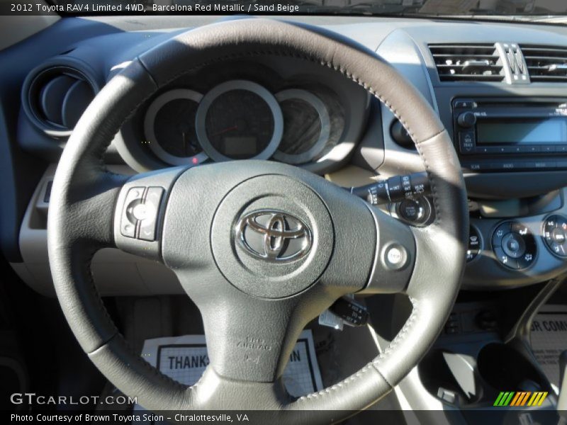 Barcelona Red Metallic / Sand Beige 2012 Toyota RAV4 Limited 4WD