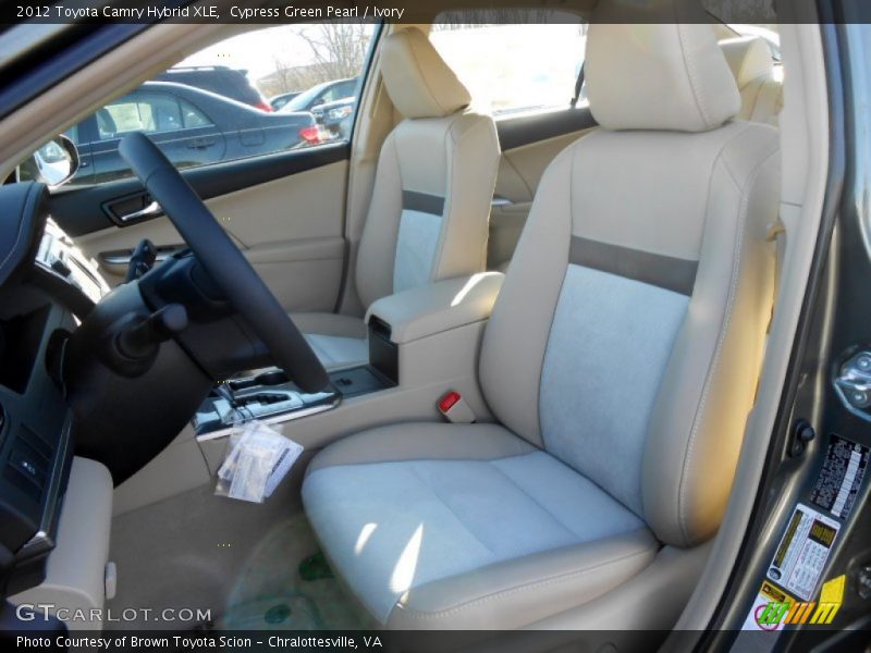 Cypress Green Pearl / Ivory 2012 Toyota Camry Hybrid XLE