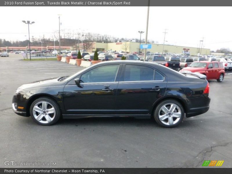 Tuxedo Black Metallic / Charcoal Black/Sport Red 2010 Ford Fusion Sport