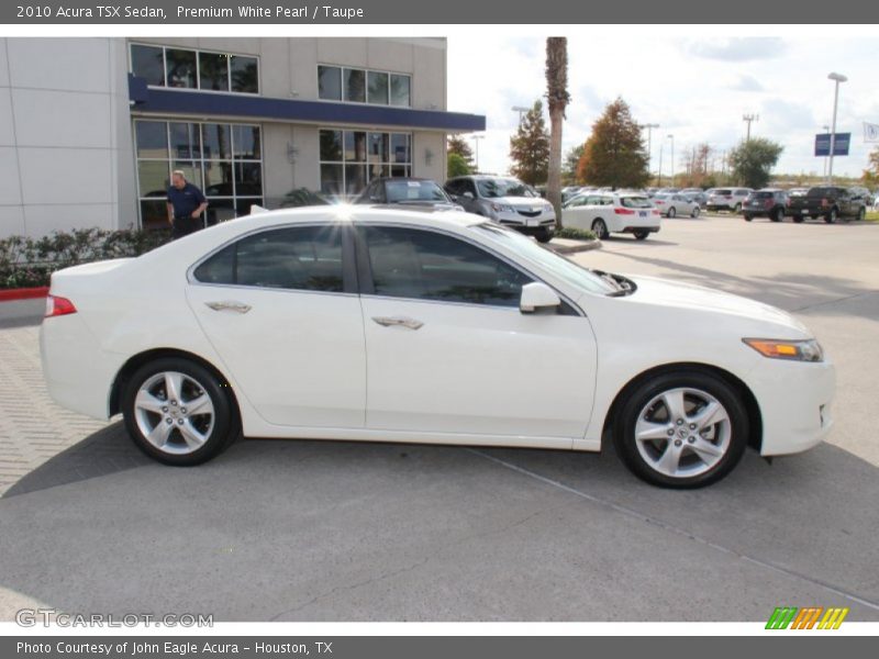 Premium White Pearl / Taupe 2010 Acura TSX Sedan