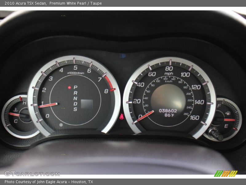 Premium White Pearl / Taupe 2010 Acura TSX Sedan