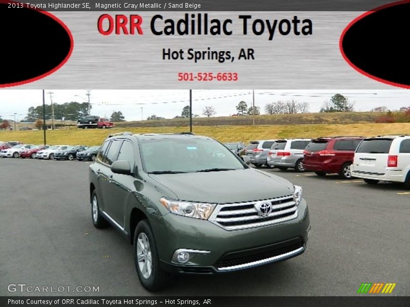 Magnetic Gray Metallic / Sand Beige 2013 Toyota Highlander SE
