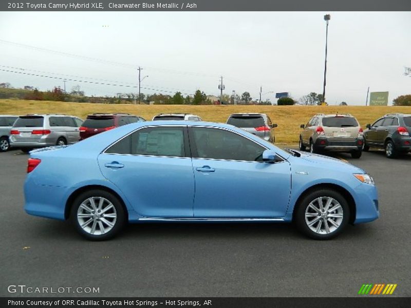 Clearwater Blue Metallic / Ash 2012 Toyota Camry Hybrid XLE
