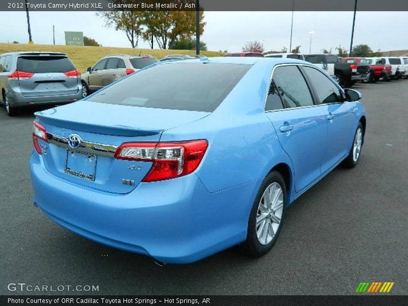 Clearwater Blue Metallic / Ash 2012 Toyota Camry Hybrid XLE