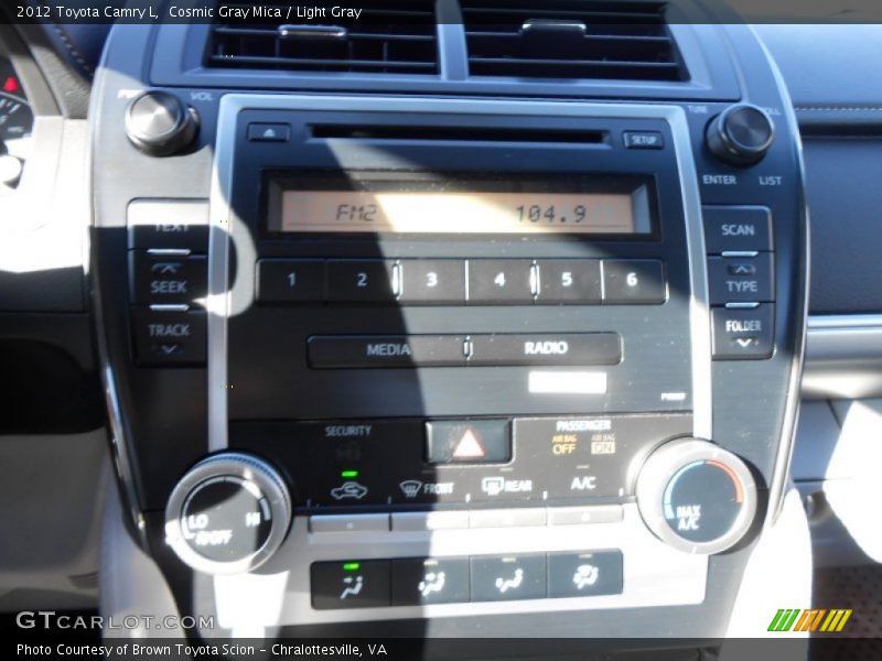 Cosmic Gray Mica / Light Gray 2012 Toyota Camry L