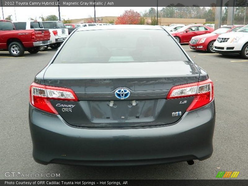 Magnetic Gray Metallic / Ash 2012 Toyota Camry Hybrid LE