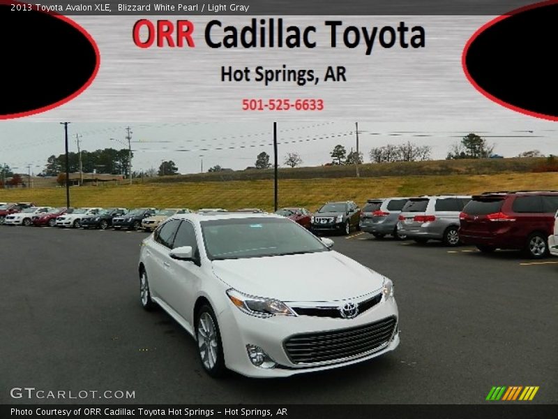 Blizzard White Pearl / Light Gray 2013 Toyota Avalon XLE