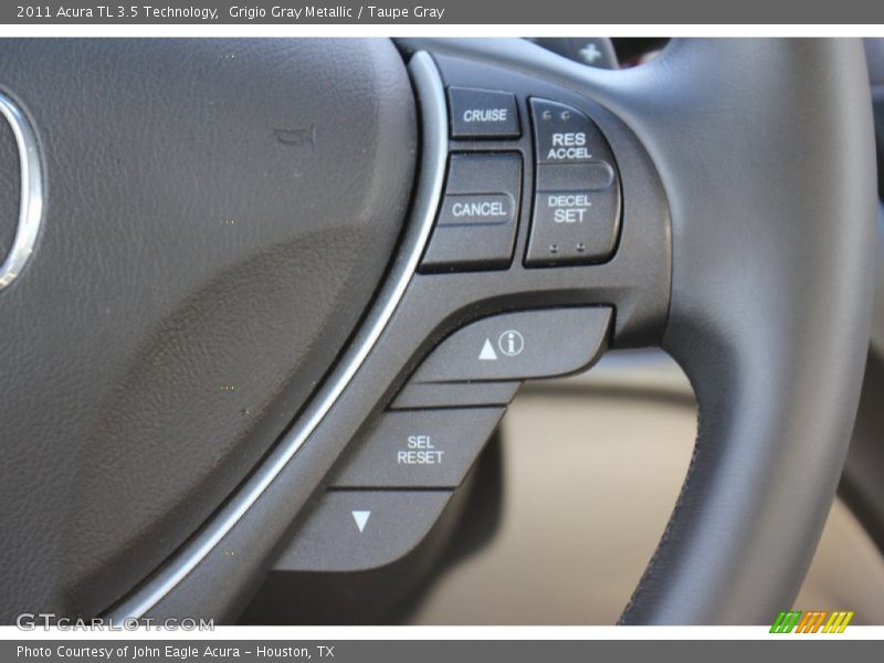 Grigio Gray Metallic / Taupe Gray 2011 Acura TL 3.5 Technology