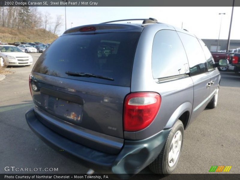 Steel Blue Pearl / Mist Gray 2002 Dodge Caravan SE