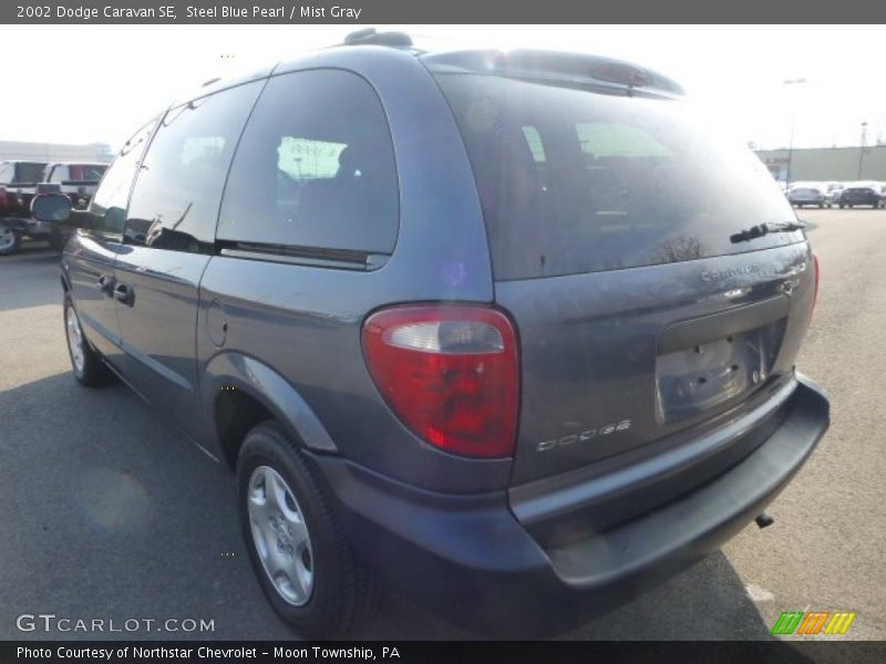 Steel Blue Pearl / Mist Gray 2002 Dodge Caravan SE