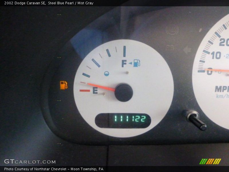 Steel Blue Pearl / Mist Gray 2002 Dodge Caravan SE