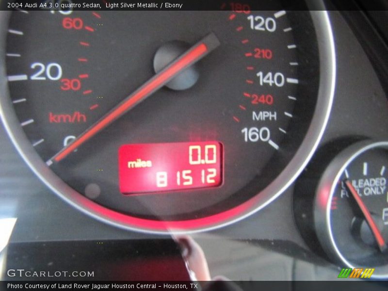 Light Silver Metallic / Ebony 2004 Audi A4 3.0 quattro Sedan