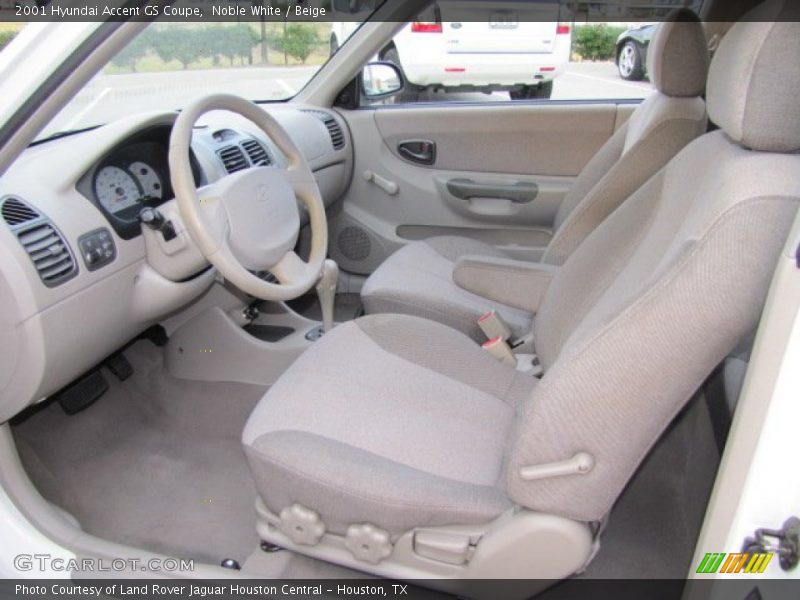 Beige Interior - 2001 Accent GS Coupe 