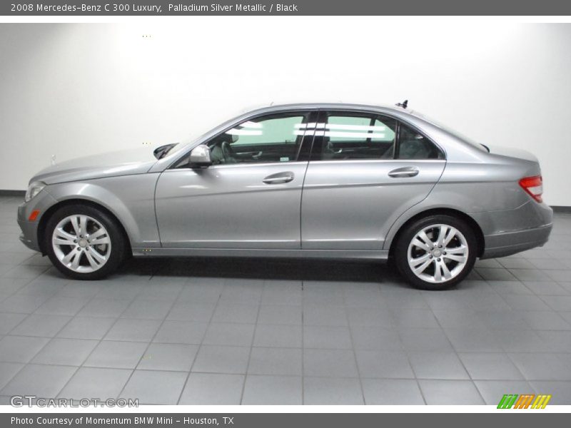 Palladium Silver Metallic / Black 2008 Mercedes-Benz C 300 Luxury