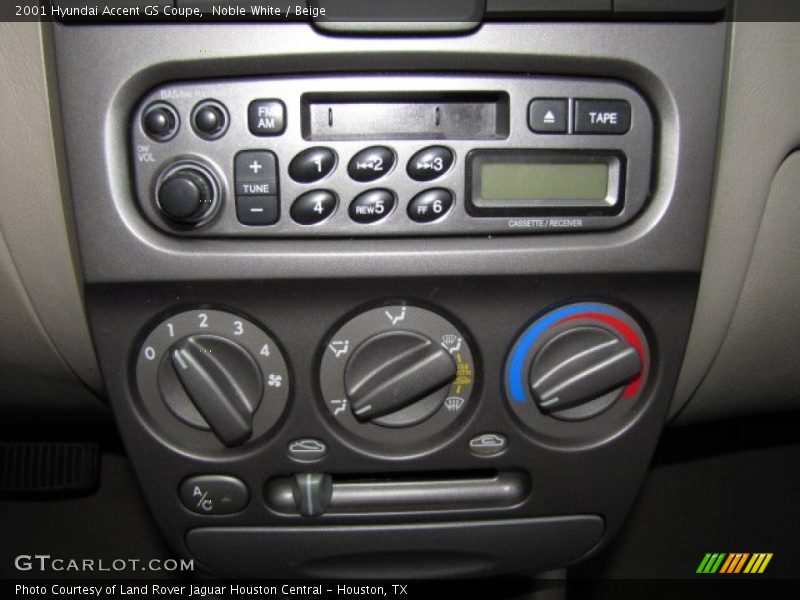 Controls of 2001 Accent GS Coupe