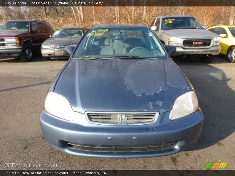 Cyclone Blue Metallic / Gray 1998 Honda Civic LX Sedan