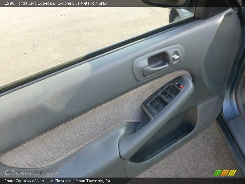 Cyclone Blue Metallic / Gray 1998 Honda Civic LX Sedan