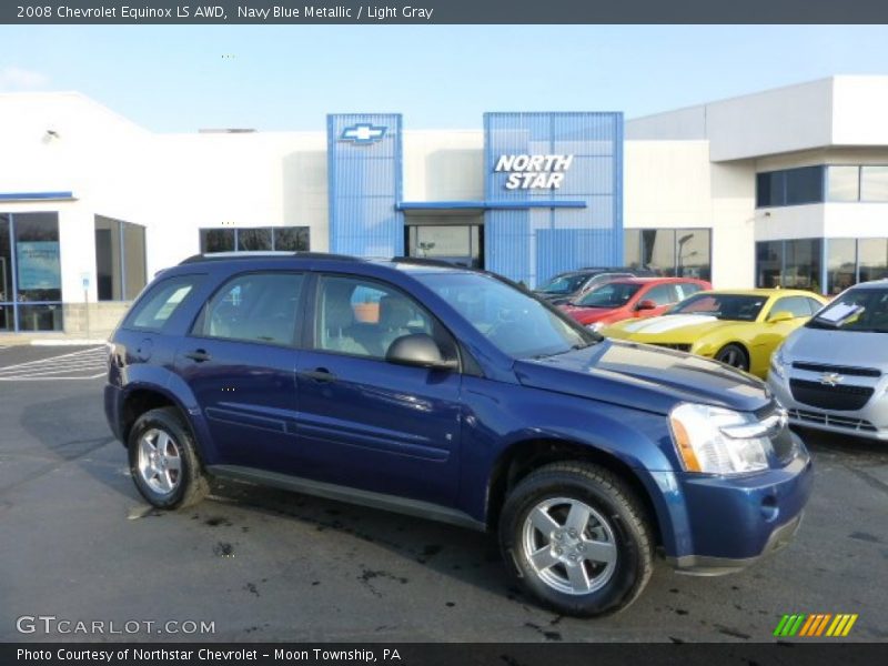Navy Blue Metallic / Light Gray 2008 Chevrolet Equinox LS AWD