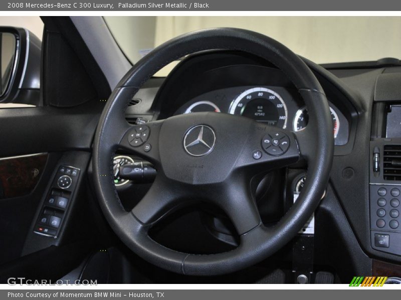 Palladium Silver Metallic / Black 2008 Mercedes-Benz C 300 Luxury
