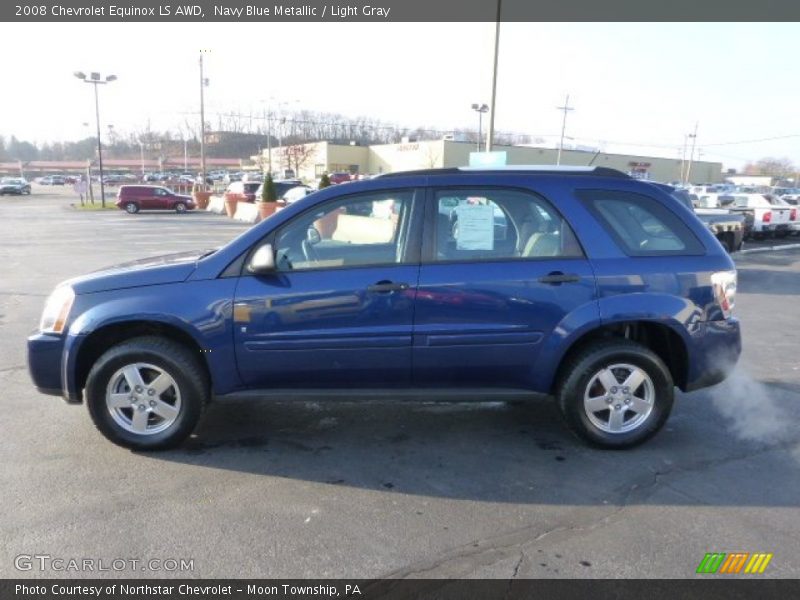 Navy Blue Metallic / Light Gray 2008 Chevrolet Equinox LS AWD