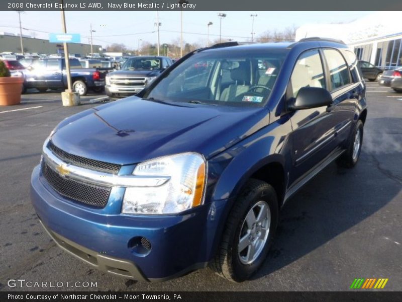 Navy Blue Metallic / Light Gray 2008 Chevrolet Equinox LS AWD